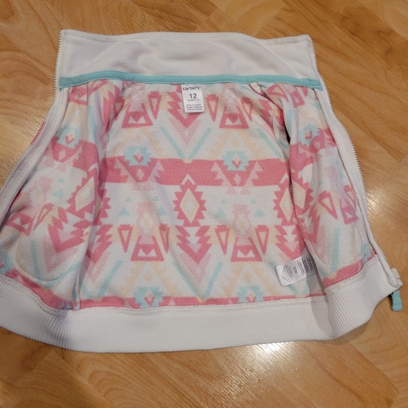 Carter's Fleece Full Zip Aztec vest size 12 months - Picture 2 of 5